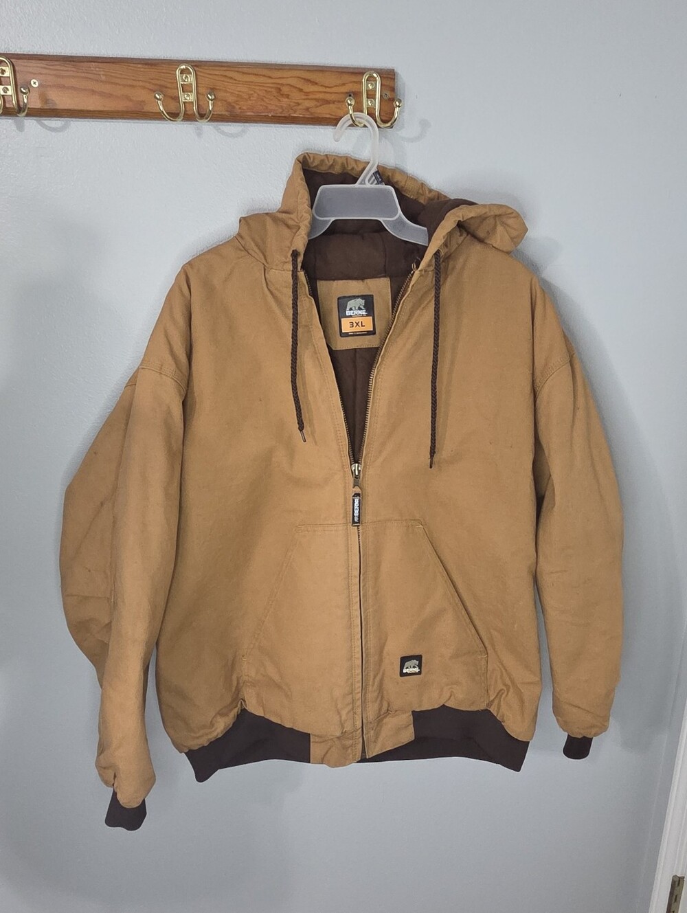 Berne Heritage Duck 3XL Hooded Active Work Performance Utility Jacket
